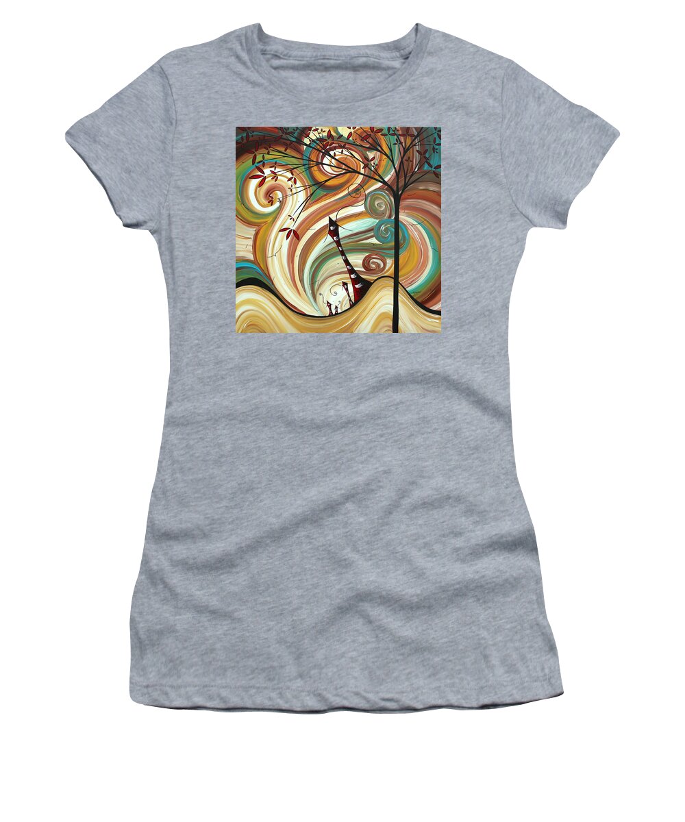 Wall Women's T-Shirt featuring the painting Out West II by MADART by Megan Aroon