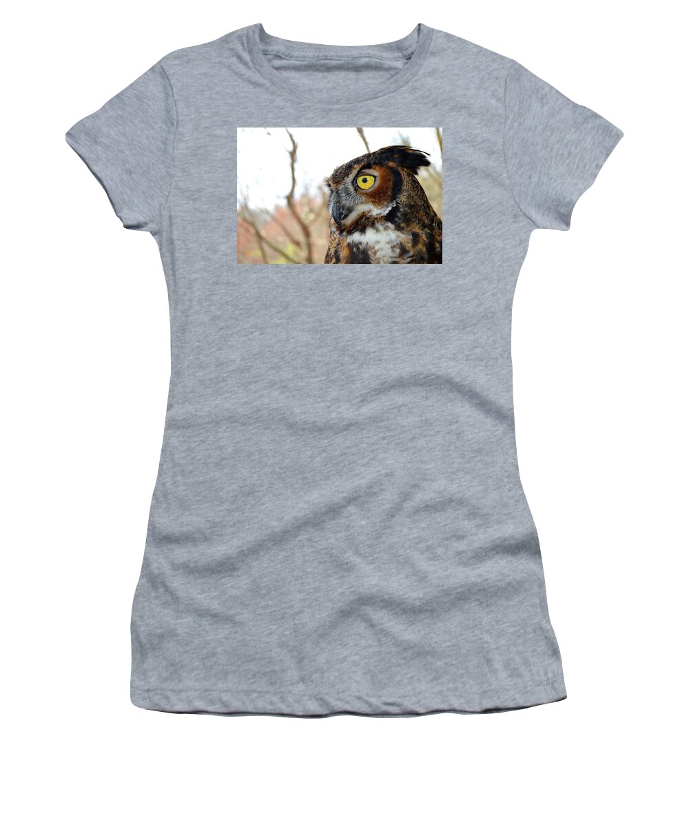 Owl Women's T-Shirt featuring the photograph Owl Profile by Jason Bohannon
