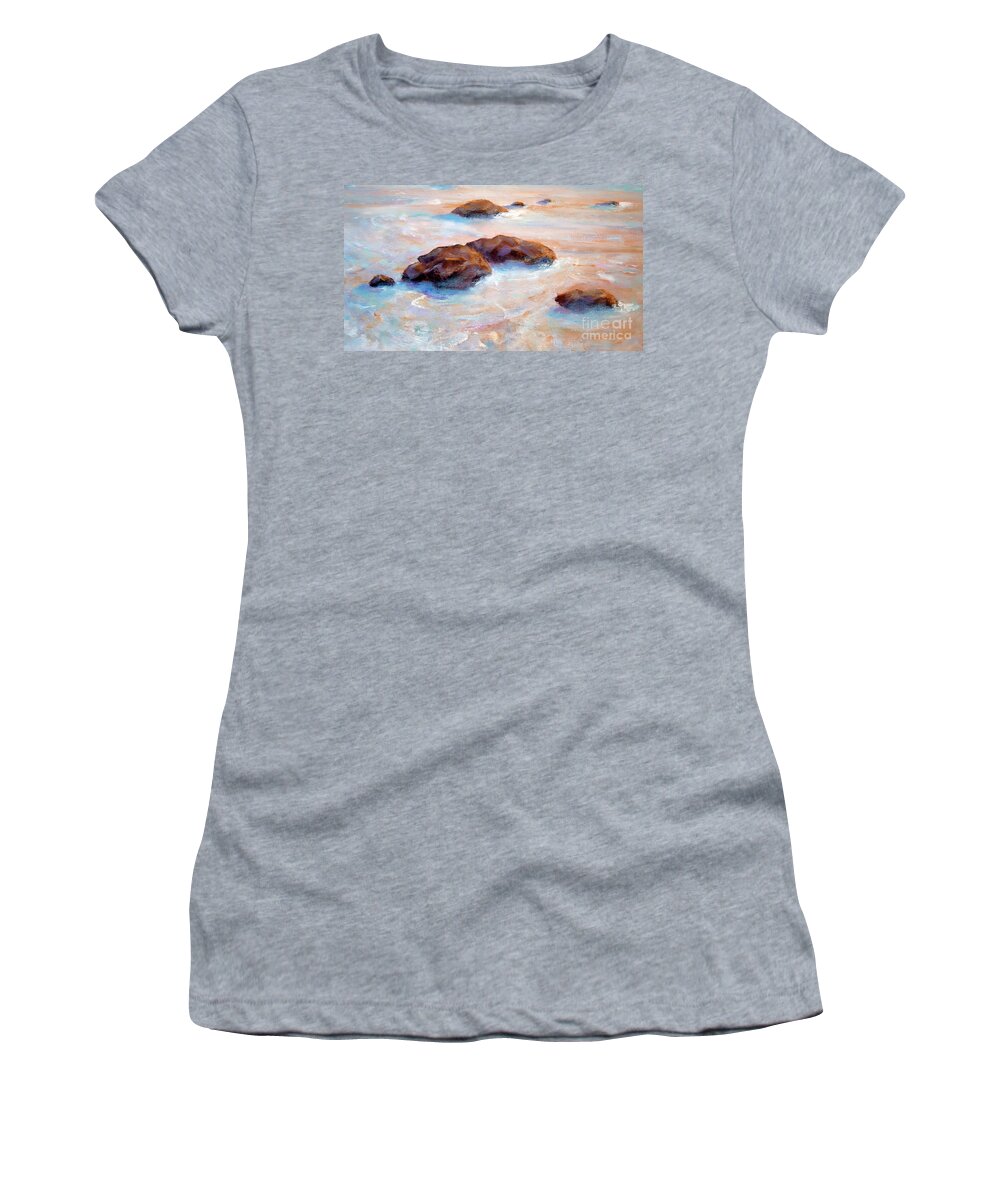 Landscape Women's T-Shirt featuring the painting Pacific Ocean by Michael Rock