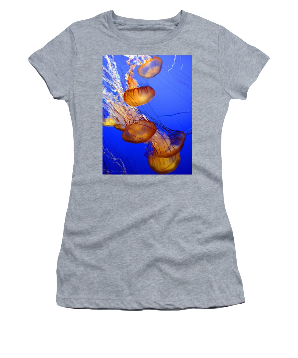 Pacific-sea-nettle Women's T-Shirt featuring the photograph Pacific Sea Nettle I by Joyce Dickens