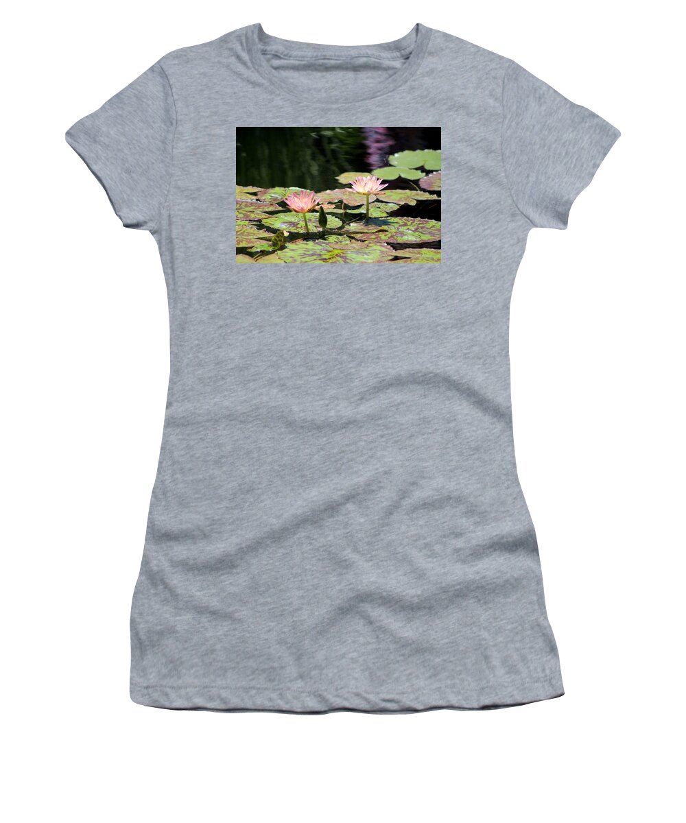 Painted Waters Women's T-Shirt featuring the photograph Painted Waters - Lilypond by Colleen Cornelius