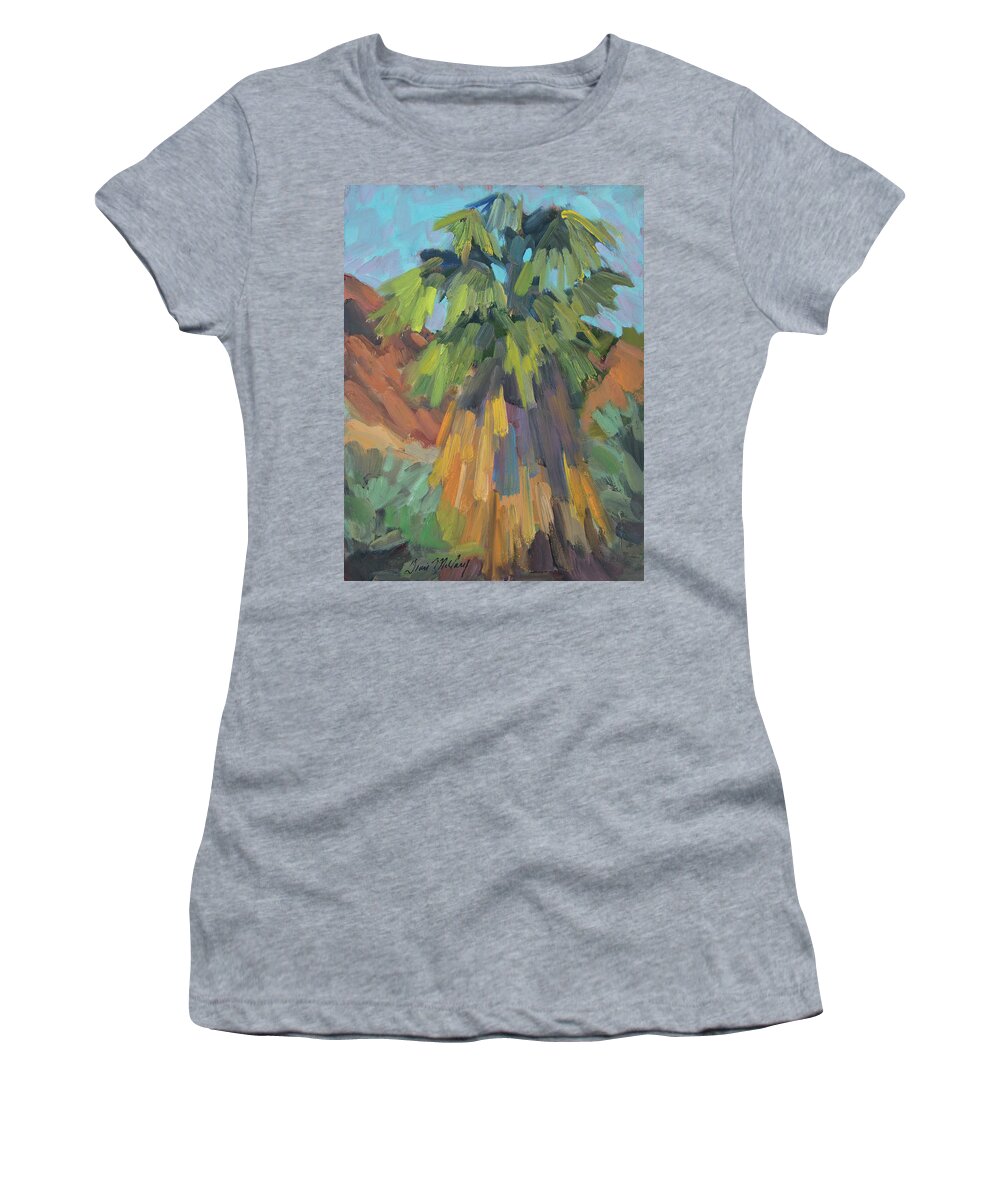 Palm Women's T-Shirt featuring the painting Palm at Santa Rosa Mountains Visitors Center by Diane McClary