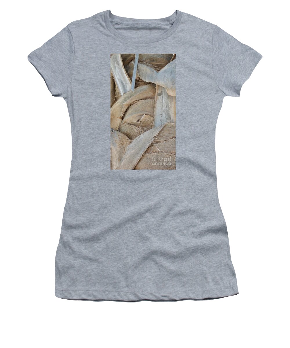 Palm Trunk Pattern Texture Women's T-Shirt featuring the photograph Palm Series 1-2 by J Doyne Miller