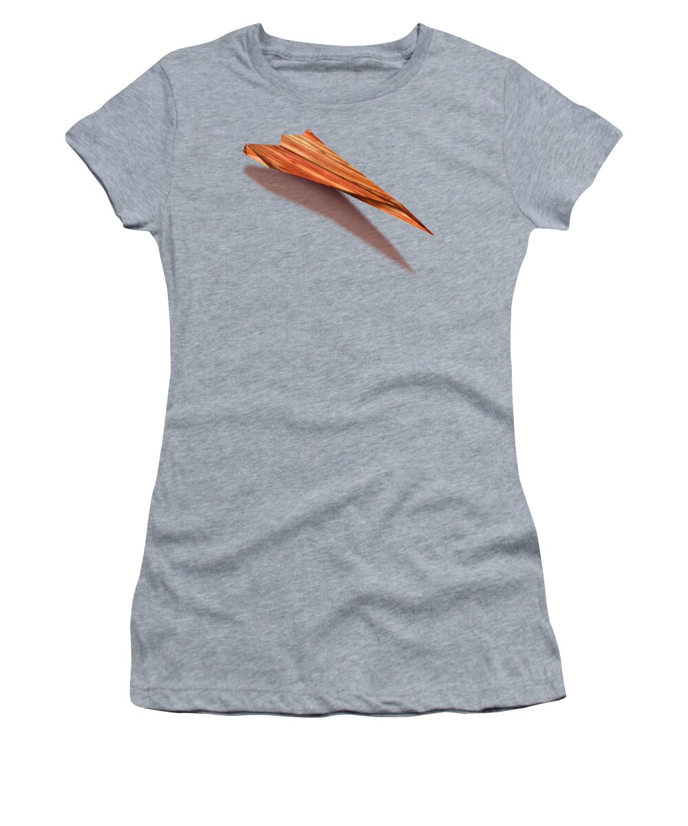 Aircraft Women's T-Shirt featuring the photograph Paper Airplanes of Wood 4 by YoPedro
