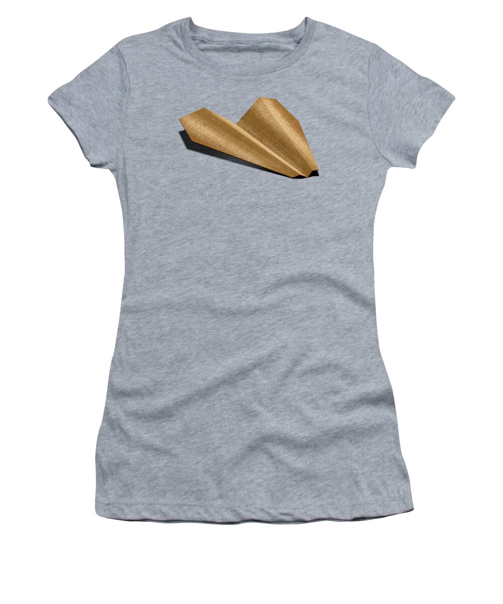 Aircraft Women's T-Shirt featuring the photograph Paper Airplanes of Wood 6 by YoPedro