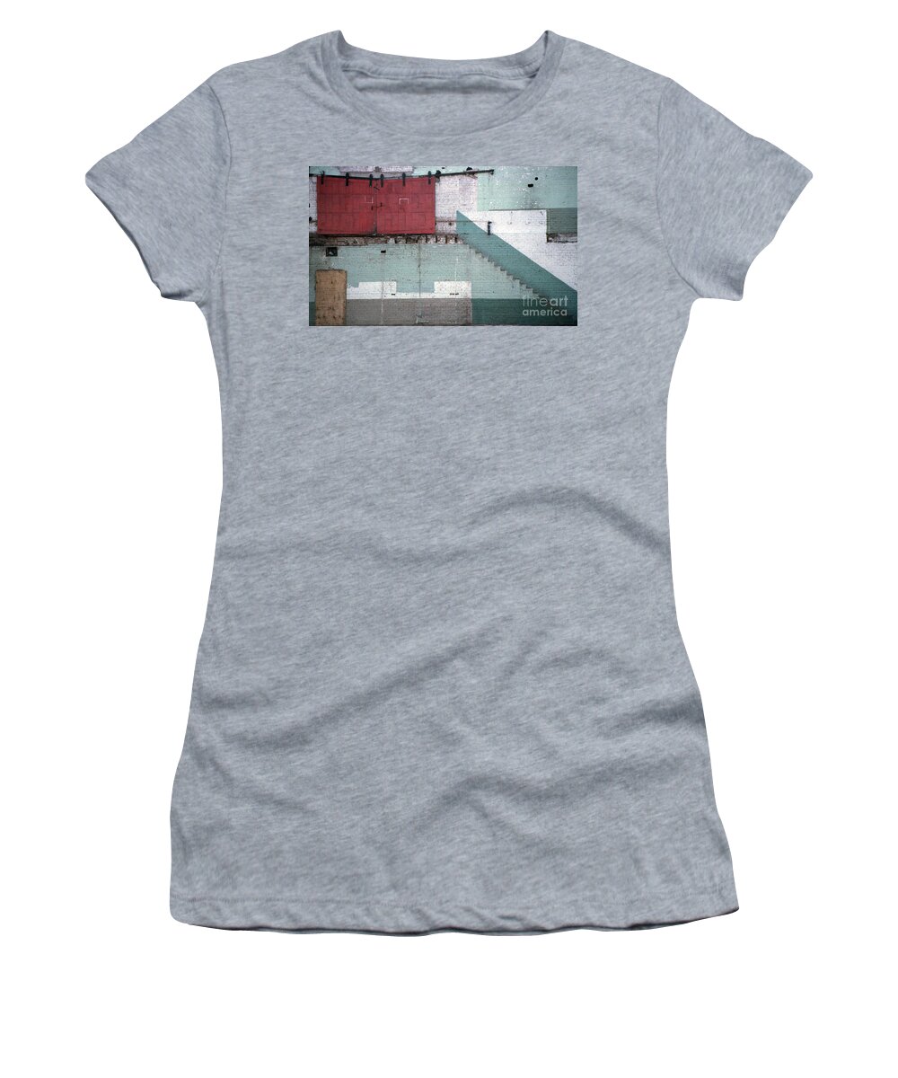 Abstract Women's T-Shirt featuring the photograph Partial Demolition by Richard Rizzo
