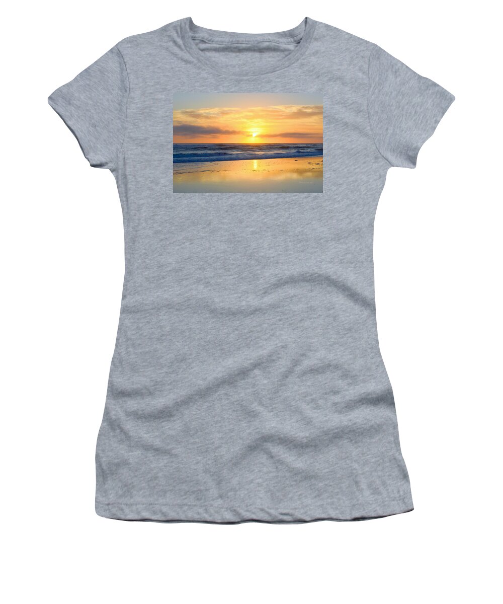 Pea Island Women's T-Shirt featuring the photograph Pea Island in November by Barbara Ann Bell