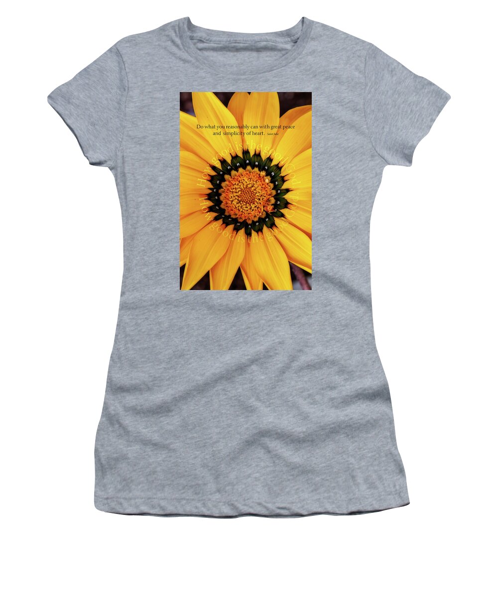 Photography Women's T-Shirt featuring the digital art Peace and Simplicity Vertical by Terry Davis