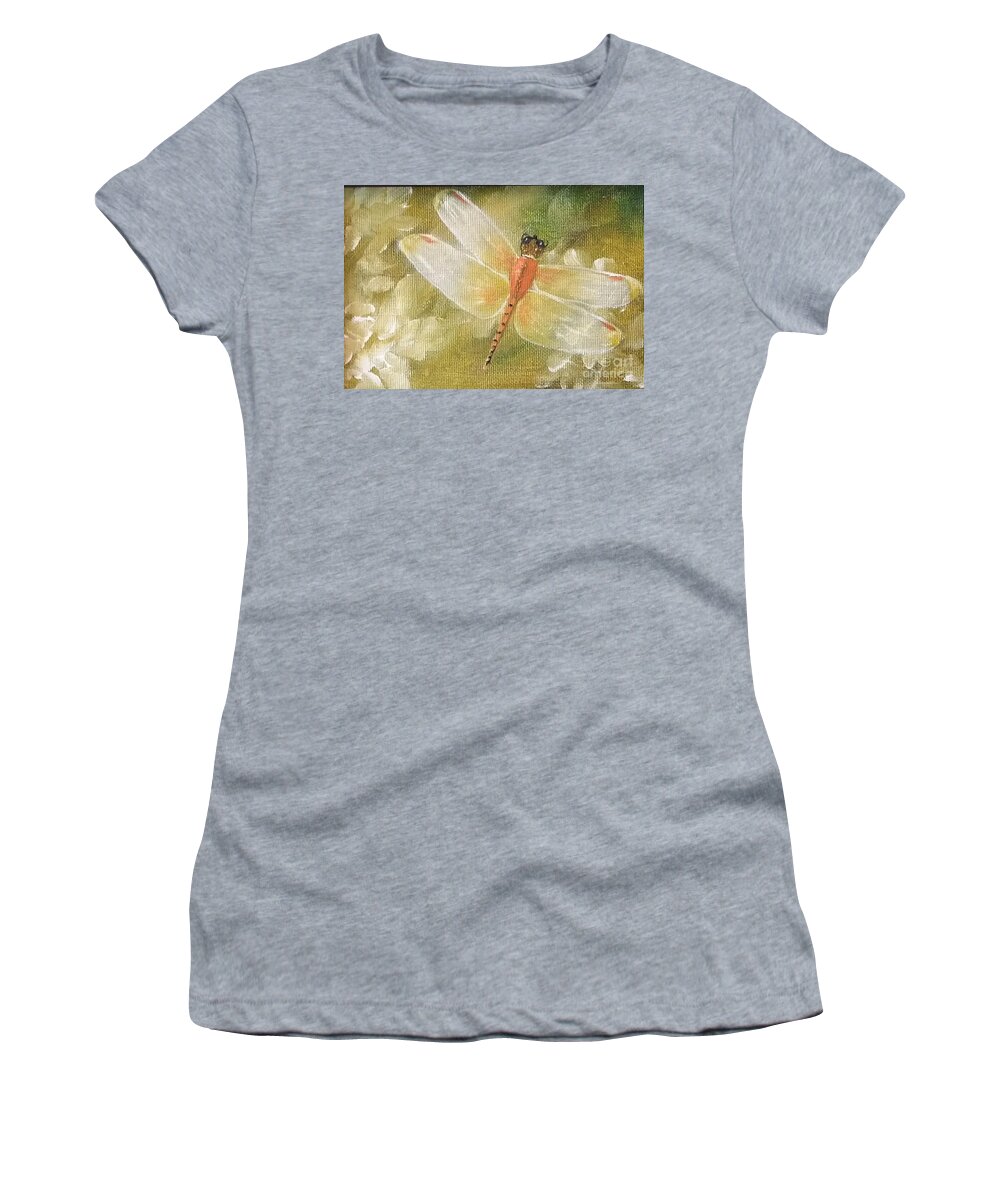 Butterfly Women's T-Shirt featuring the painting Peaceful Glory by Peggy Miller