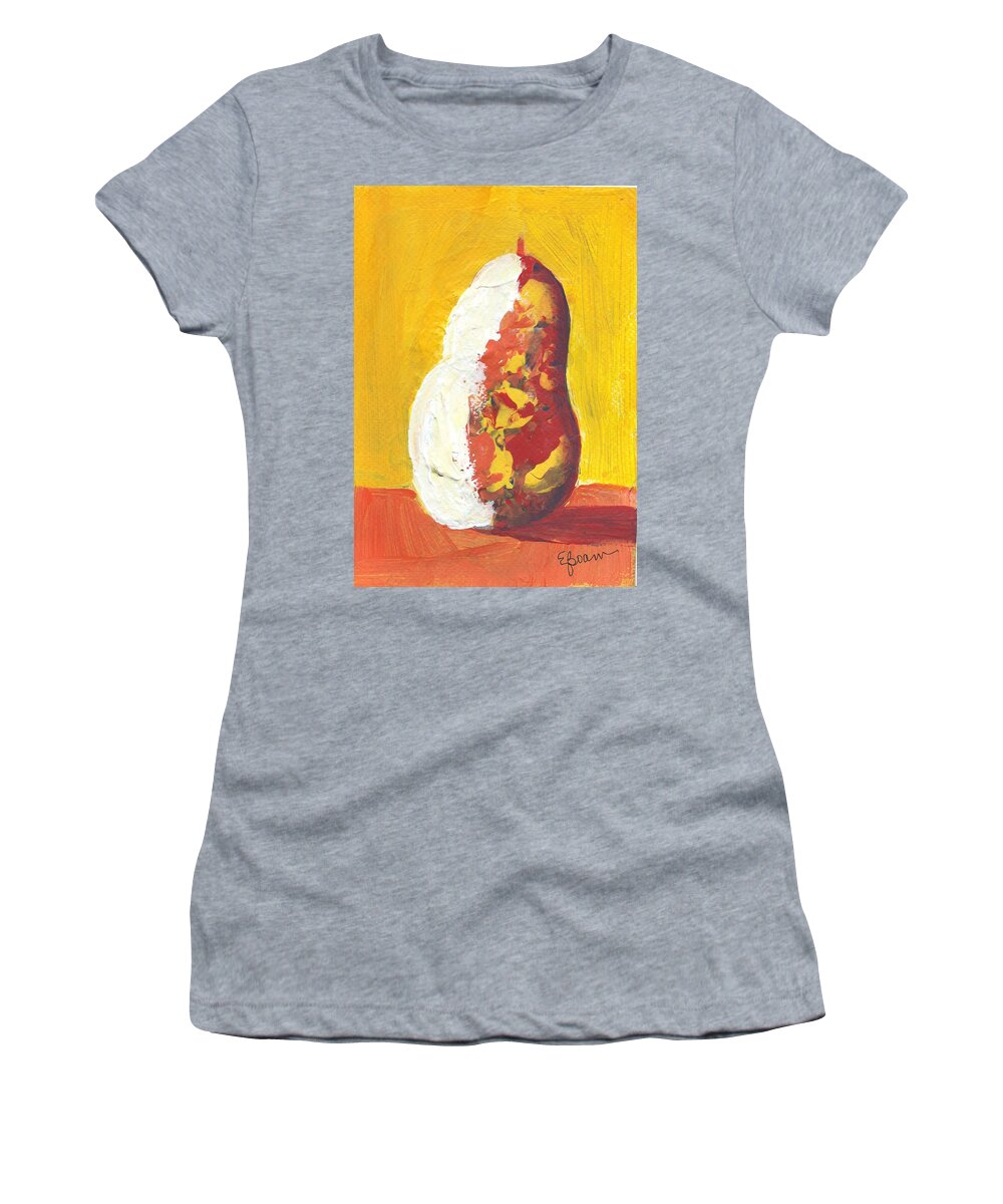 Abstract Pear Women's T-Shirt featuring the painting Pear 11 by Elise Boam