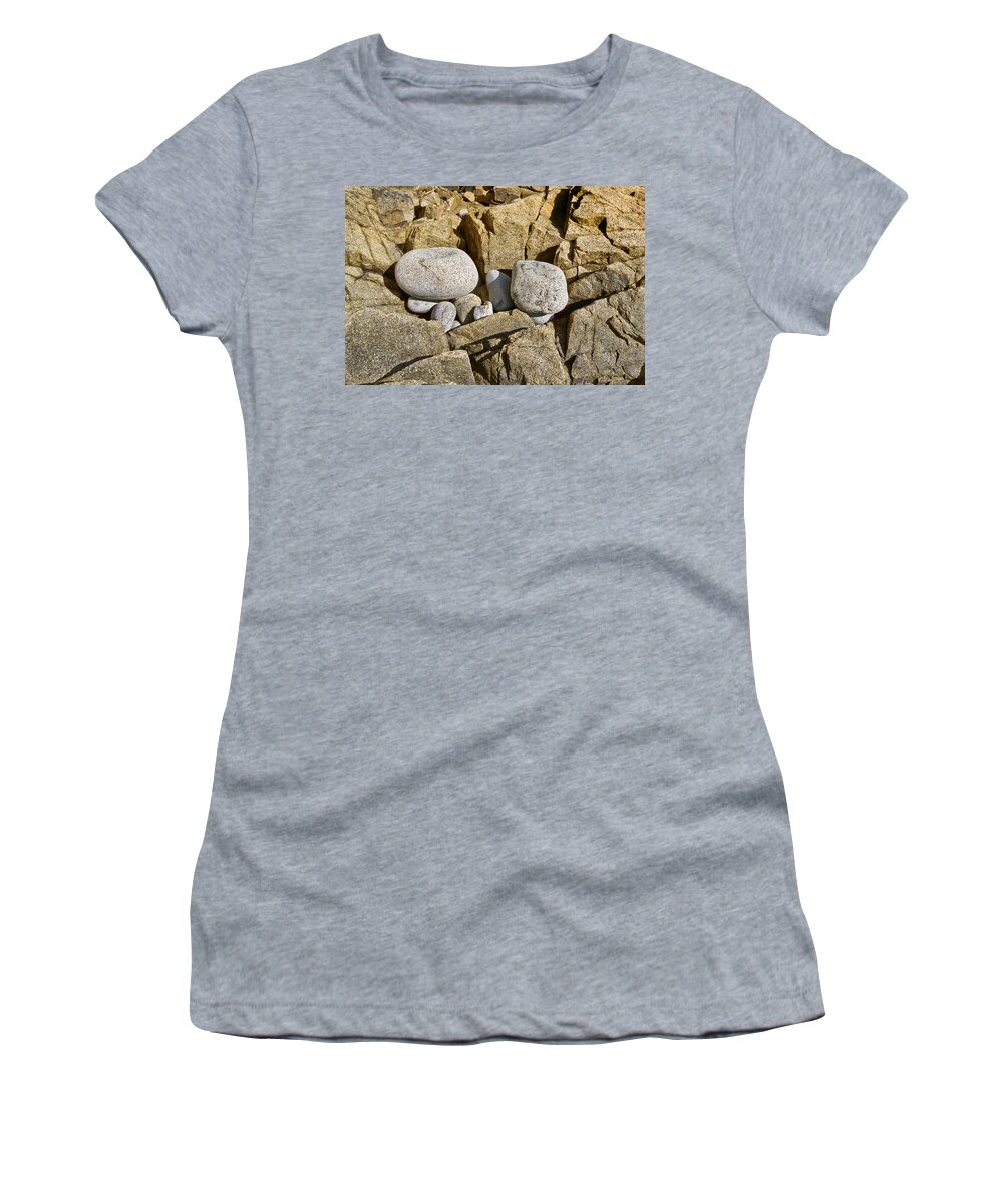 Rocks Women's T-Shirt featuring the photograph Pebble Pocket Photo by Peter J Sucy