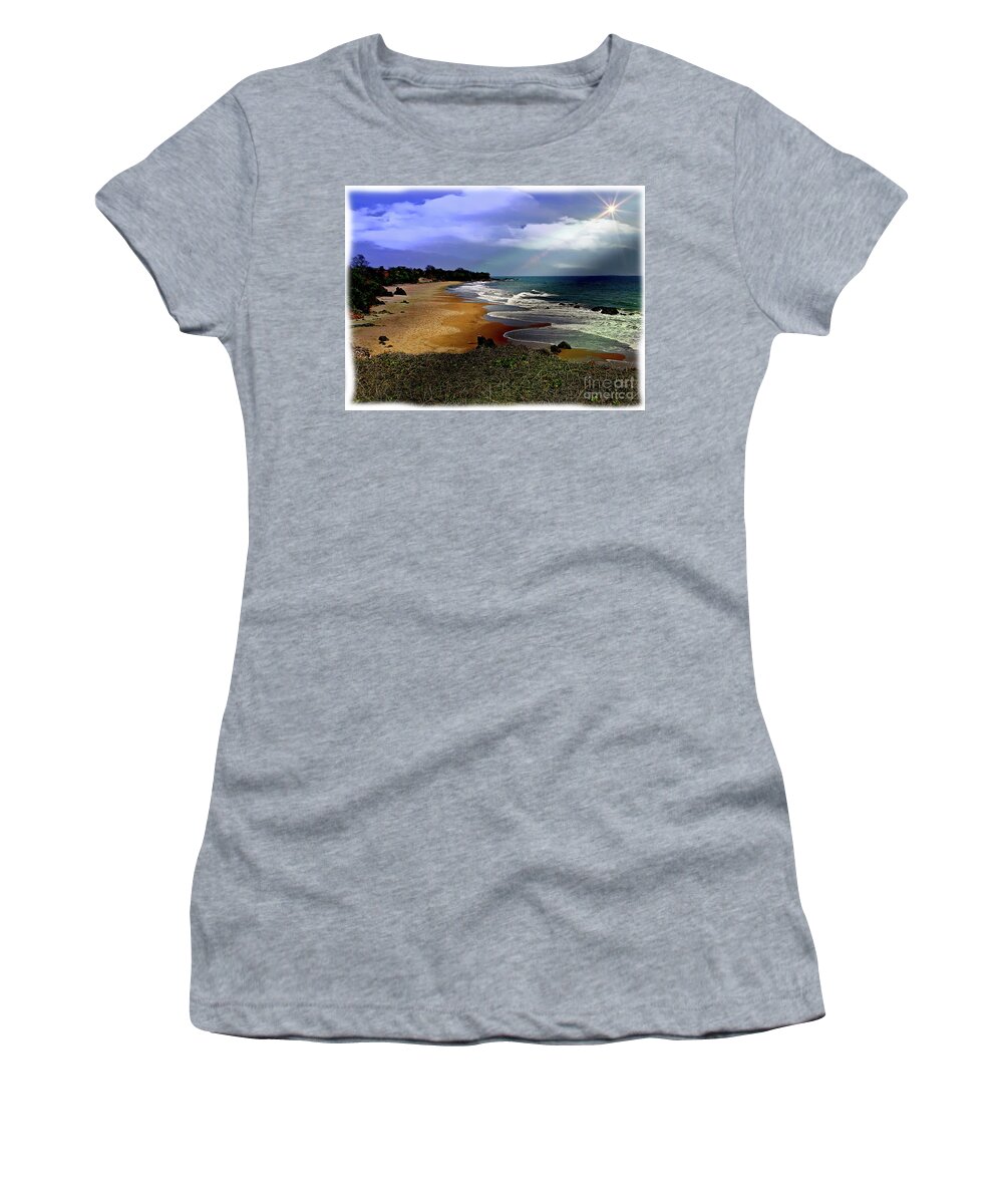 Hot Women's T-Shirt featuring the photograph Pedasi Beach, In The Dry Arc Of Panama by Al Bourassa