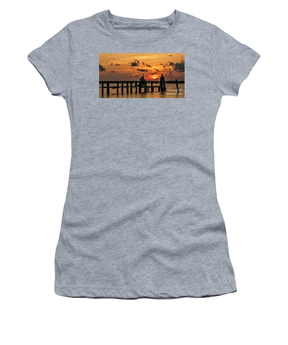 Sunset Women's T-Shirt featuring the photograph Peeking Out by DJA Images