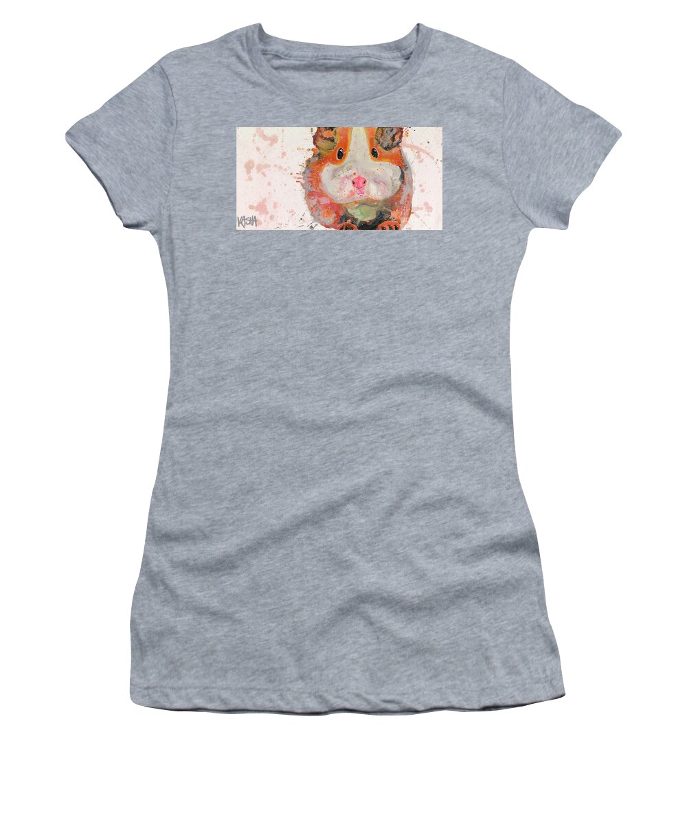 Hamster Women's T-Shirt featuring the painting Pellets by Kasha Ritter