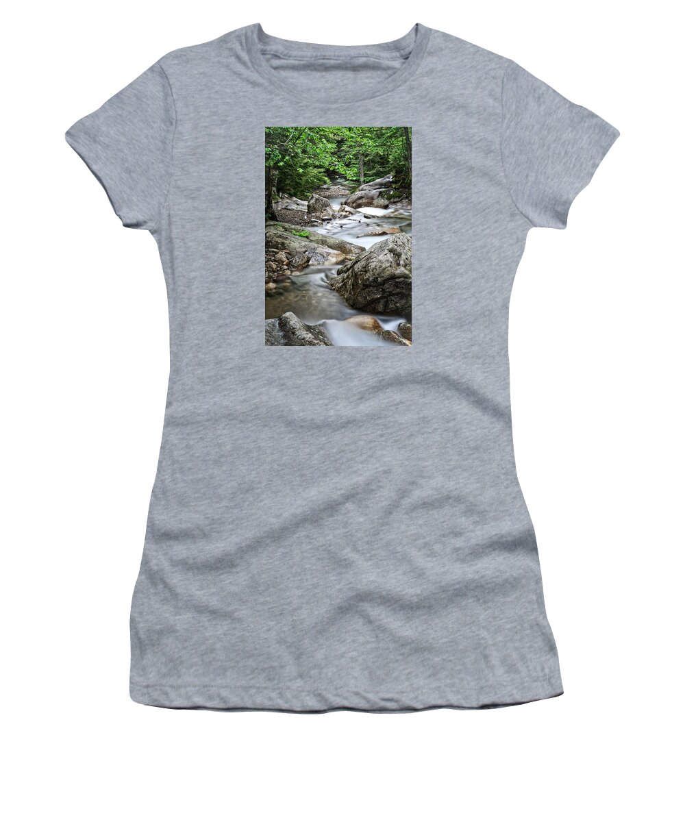 The Pemi Women's T-Shirt featuring the photograph Pemigewasset River NH by Michael Hubley