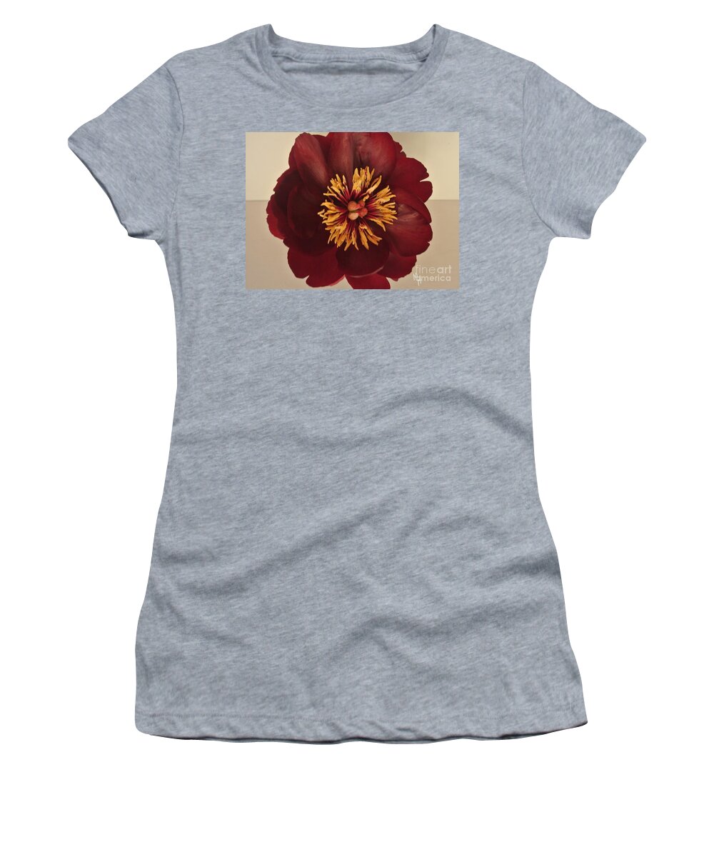 Photo Women's T-Shirt featuring the photograph Penny Peony by Marsha Heiken