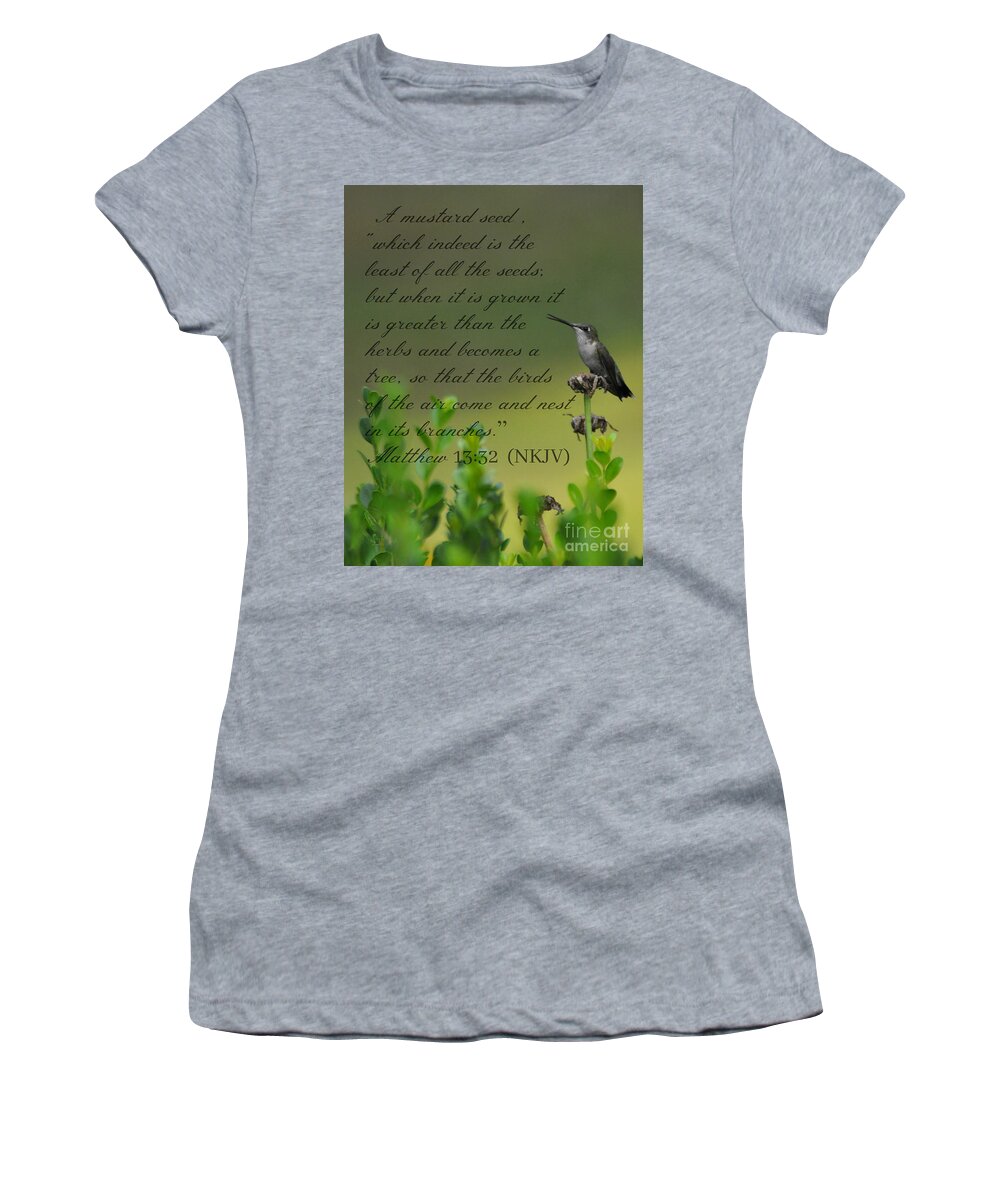 Bible Verse Women's T-Shirt featuring the photograph Perched by Eric Liller