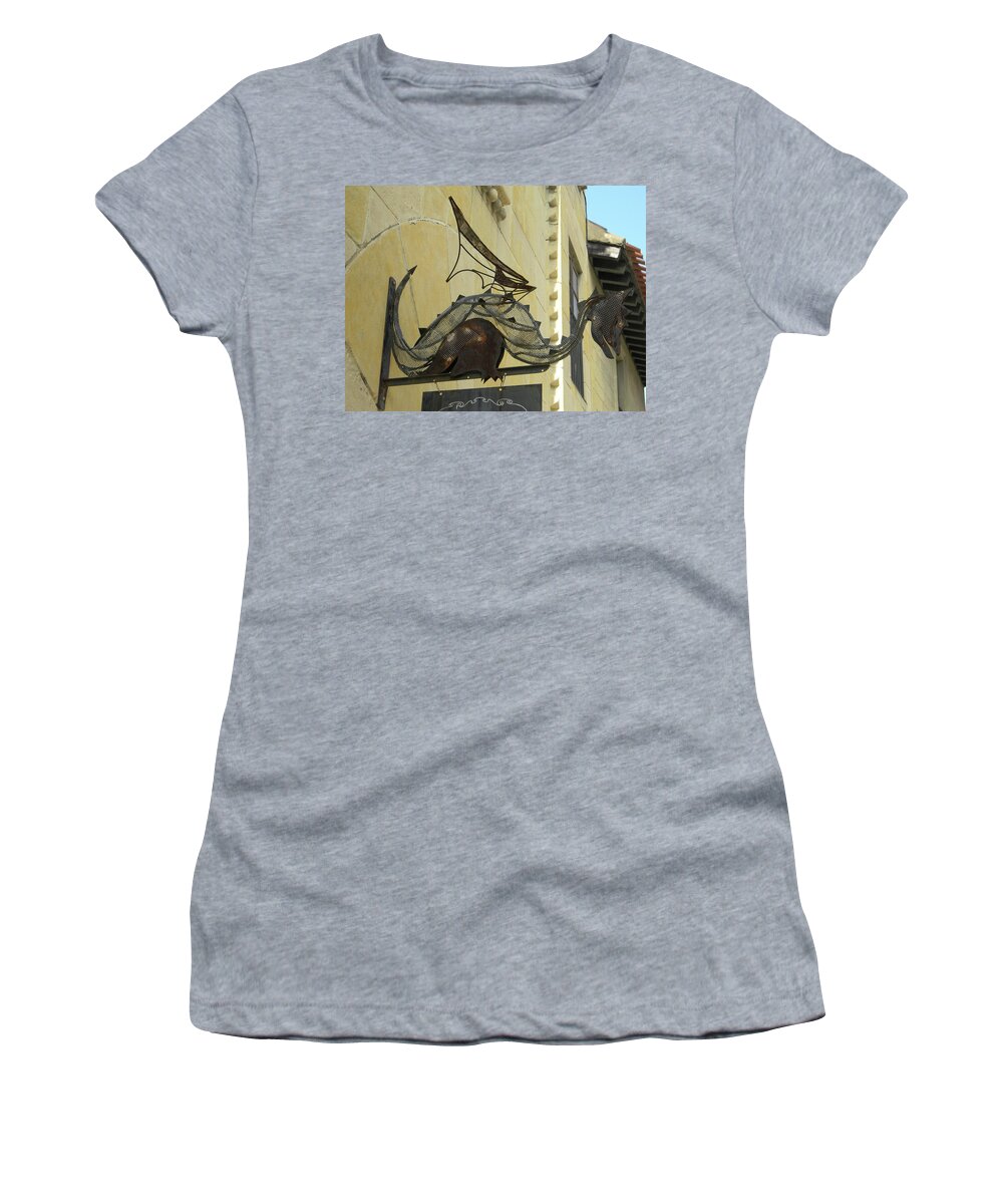 Dragon Women's T-Shirt featuring the photograph Perching Dragon by Marwan George Khoury