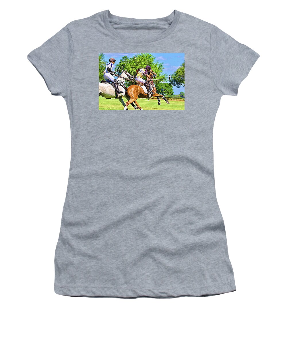 Alicegipsonphotographs Women's T-Shirt featuring the photograph Perfect Polo Advance by Alice Gipson