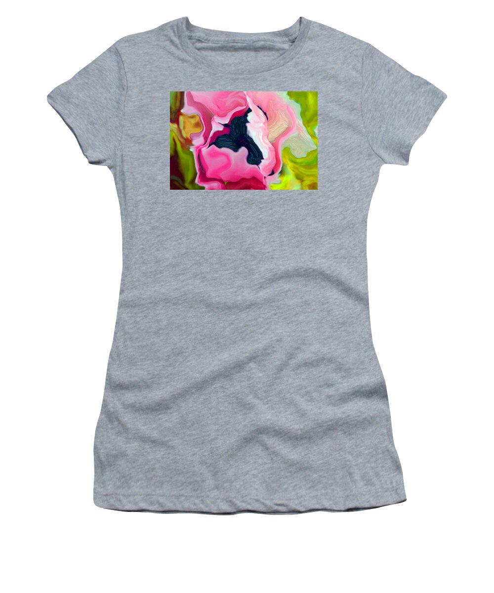 Poppy Women's T-Shirt featuring the digital art Perfect Poppy by Lynellen Nielsen