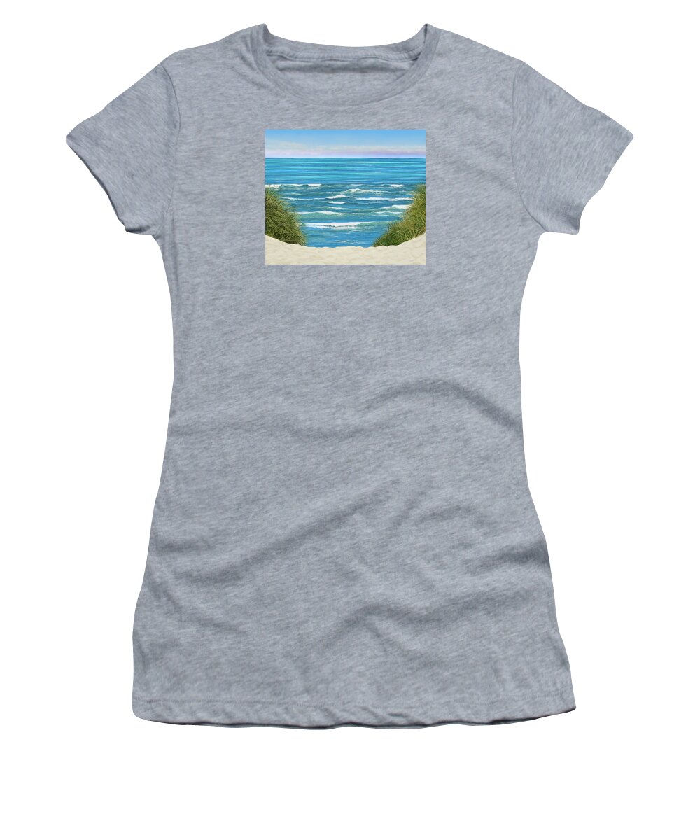 Adria Trail Women's T-Shirt featuring the photograph Perfect Seas by Adria Trail