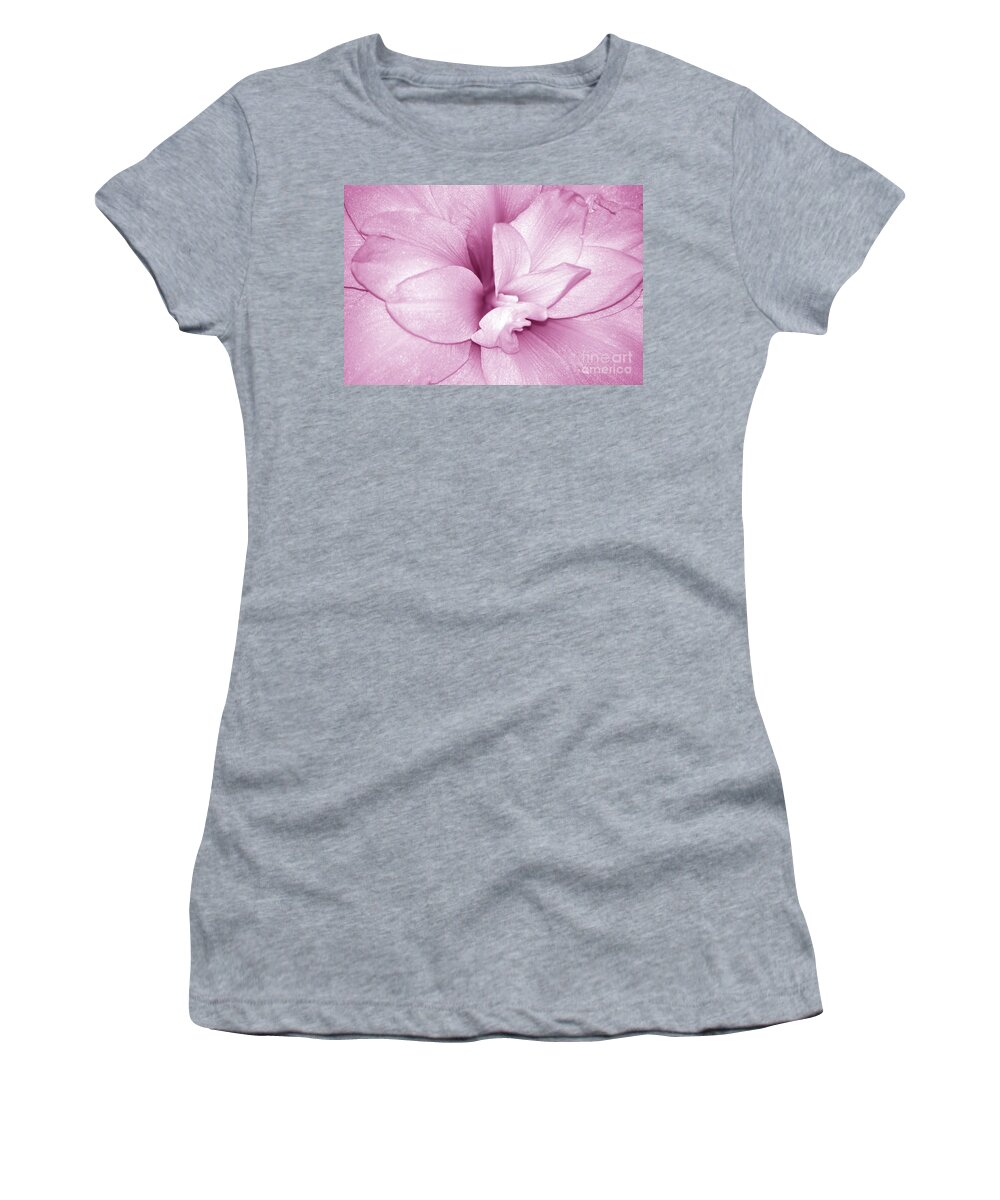 Amaryllis Women's T-Shirt featuring the photograph Petals in Pink by Lori Tambakis