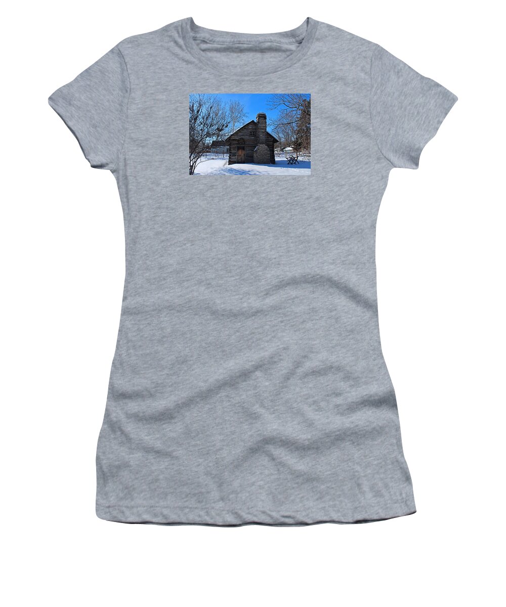 Peter Navarre Women's T-Shirt featuring the photograph Peter Navarre Cabin I by Michiale Schneider