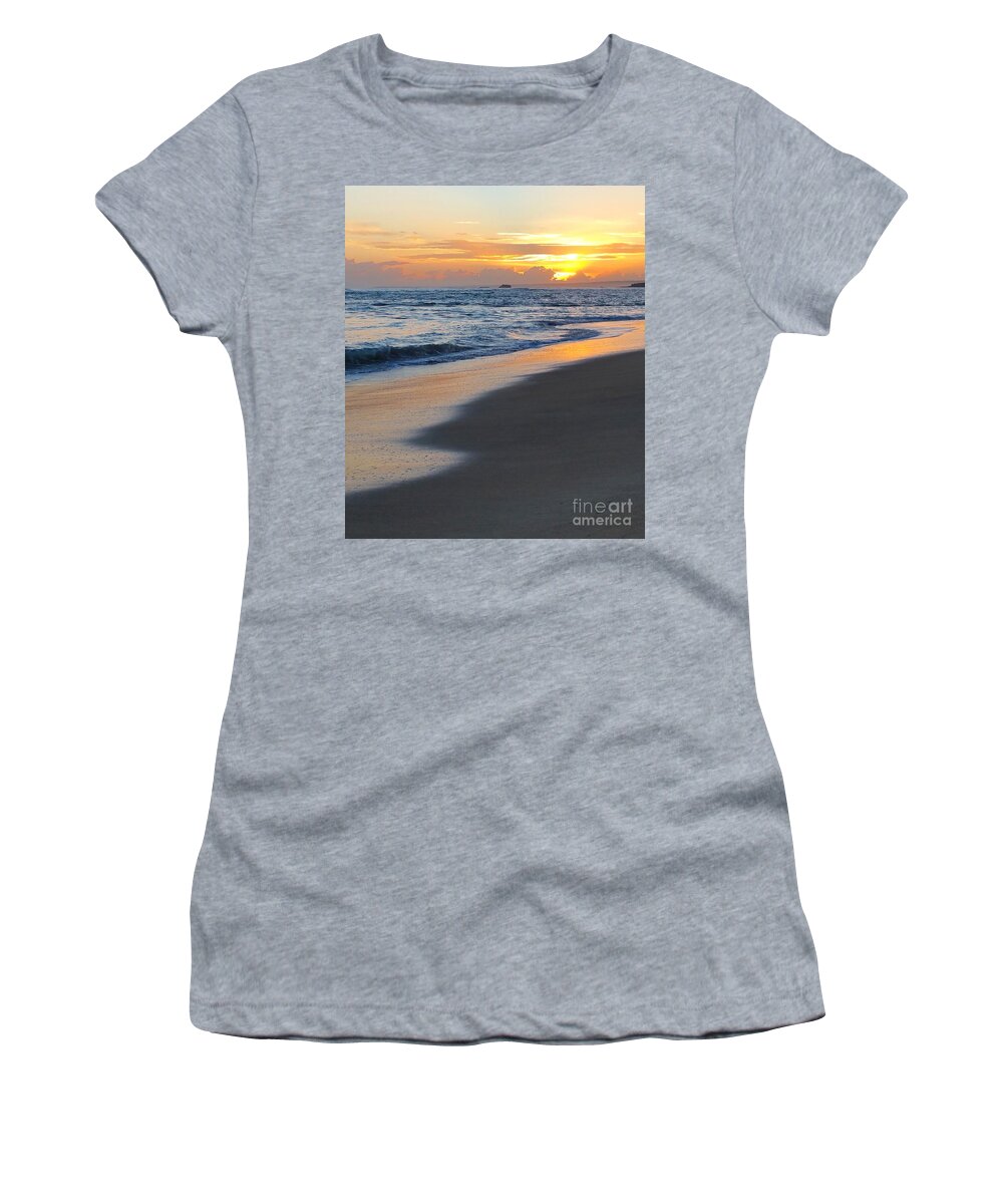 Sea Women's T-Shirt featuring the photograph Photo 19 Ocean Sunset by Lucie Dumas