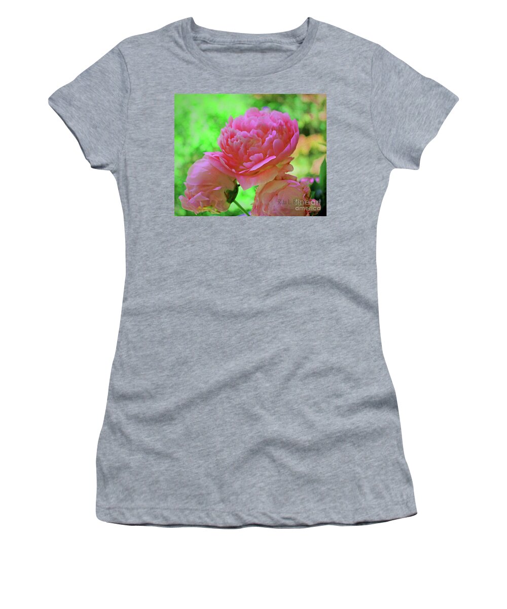 Peony Women's T-Shirt featuring the photograph Pick Pink Peony by Rita Brown