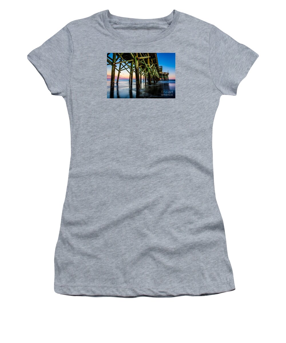 Pier Women's T-Shirt featuring the photograph Pier Perspective by David Smith