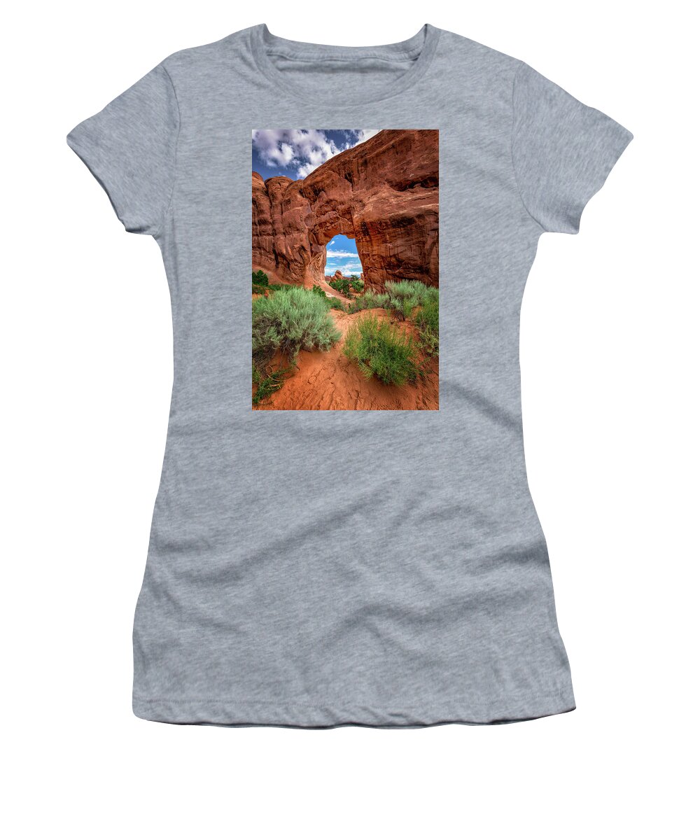 Utah Women's T-Shirt featuring the photograph Pinetree Arch by Michael Ash