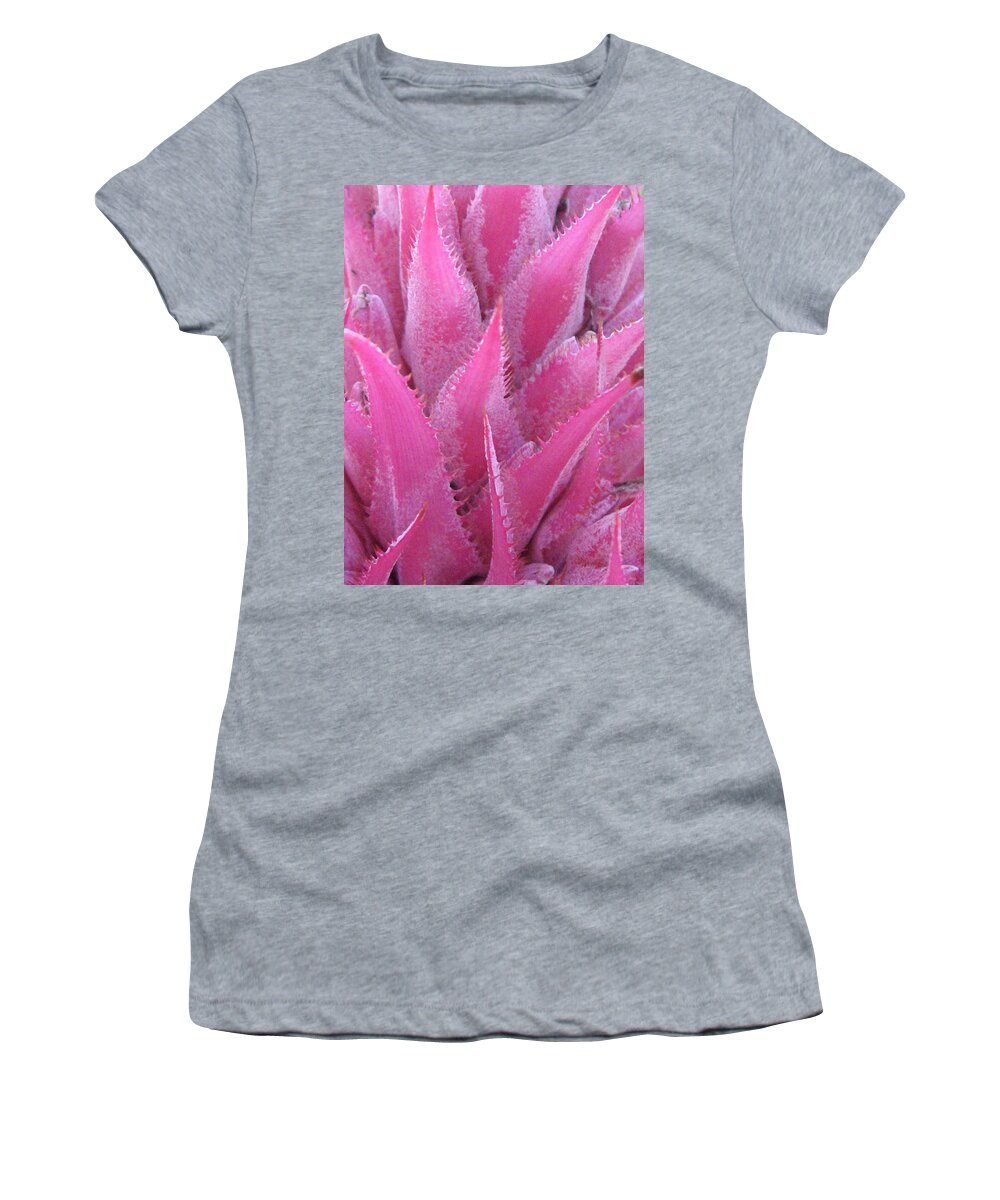 Pink Women's T-Shirt featuring the photograph Pink Cactus by Nikki Smith