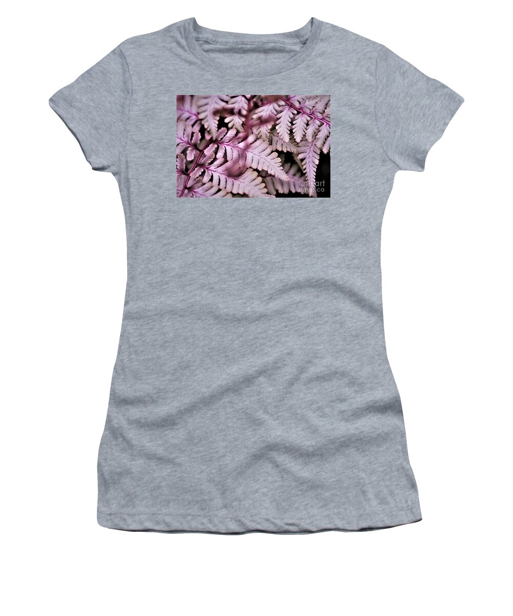 Pink Women's T-Shirt featuring the photograph Pink Fern by Tracey Lee Cassin