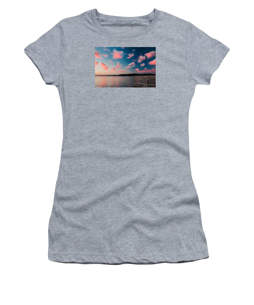 Reflections Women's T-Shirt featuring the photograph Pink Fluff in the Air by E Faithe Lester