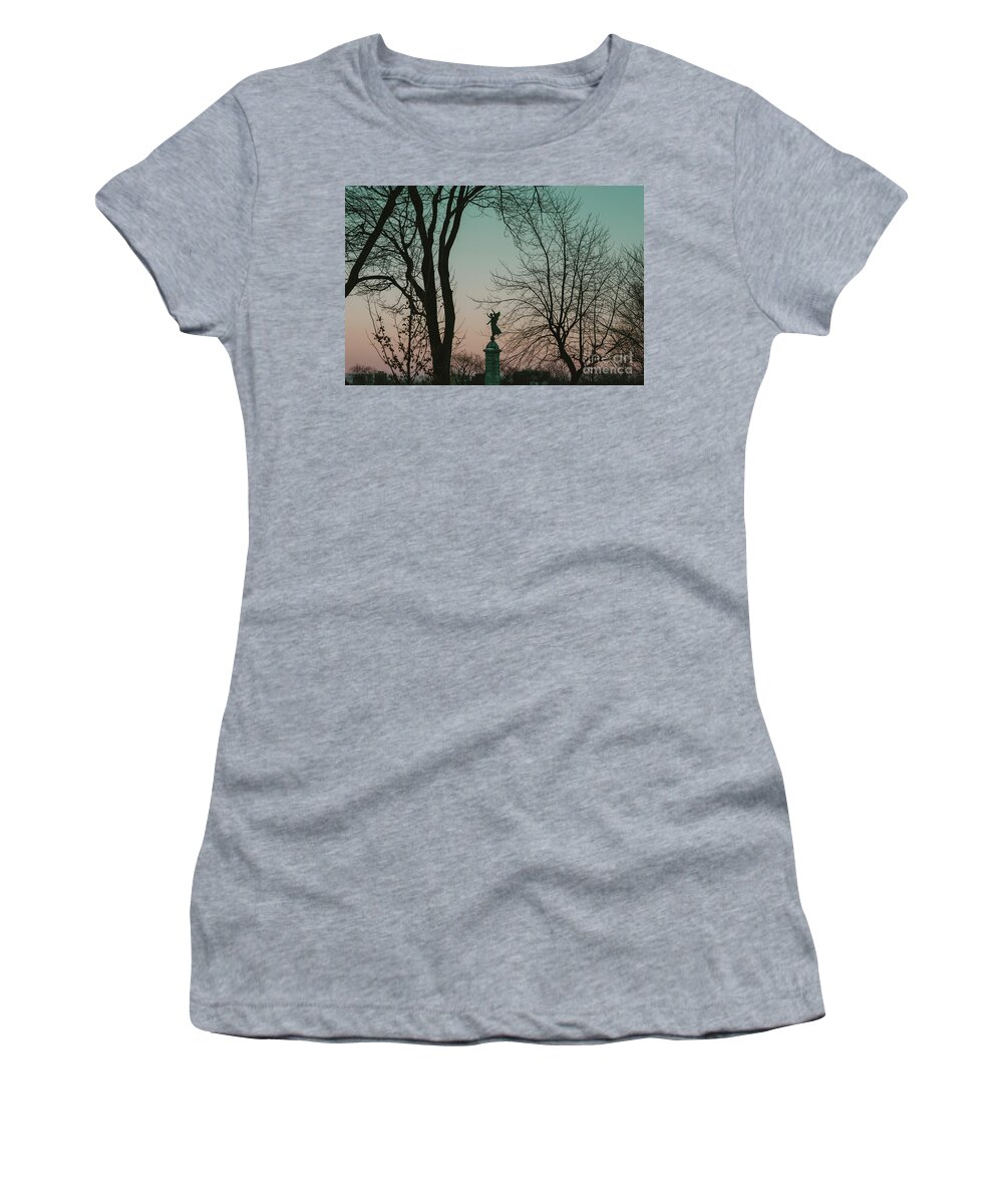 Pink Hour Women's T-Shirt featuring the photograph Pink Hour on Christmas Day by Valerie Rosen