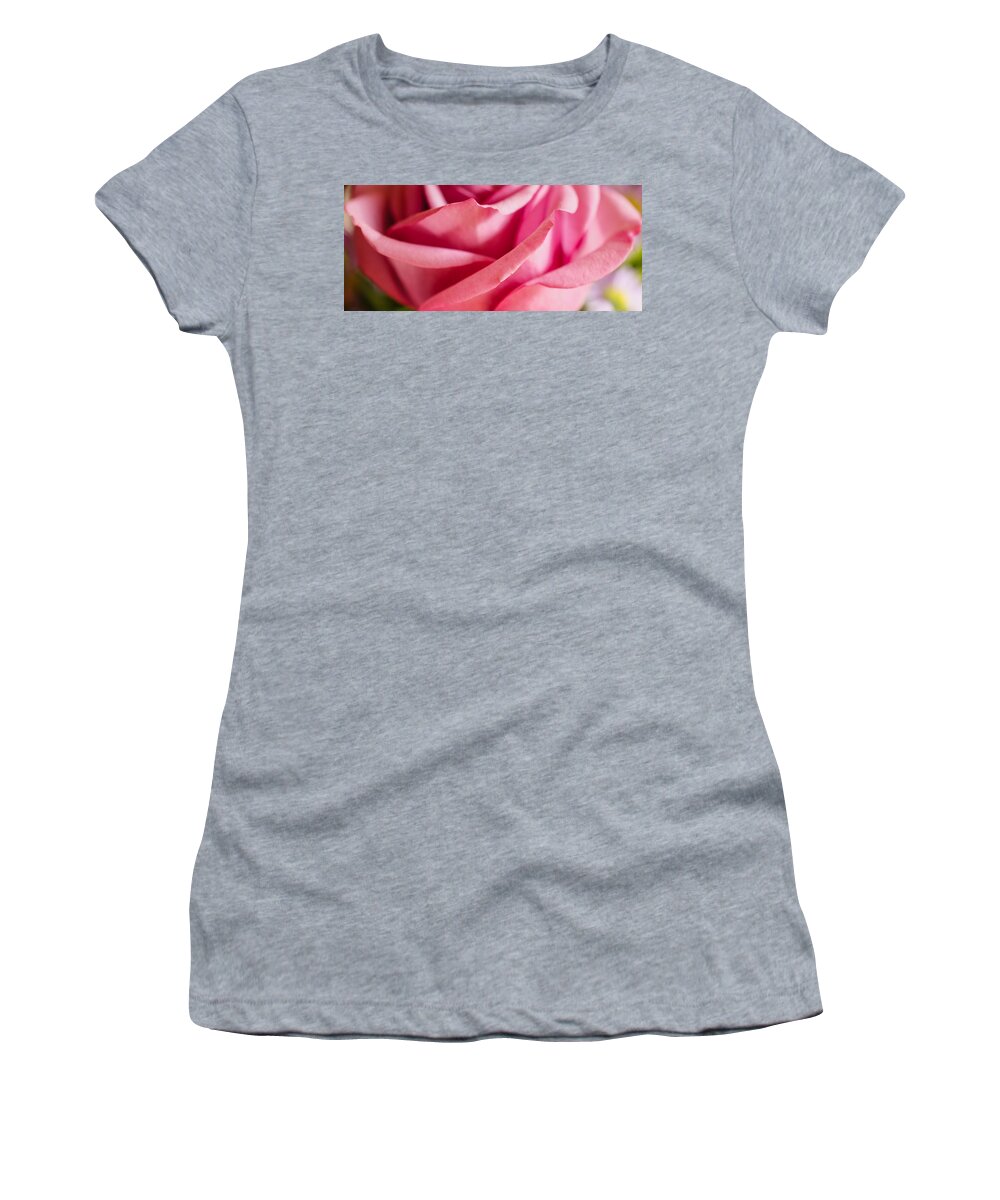 Bouquet Women's T-Shirt featuring the photograph Pink Rose Detail by Ronda Broatch