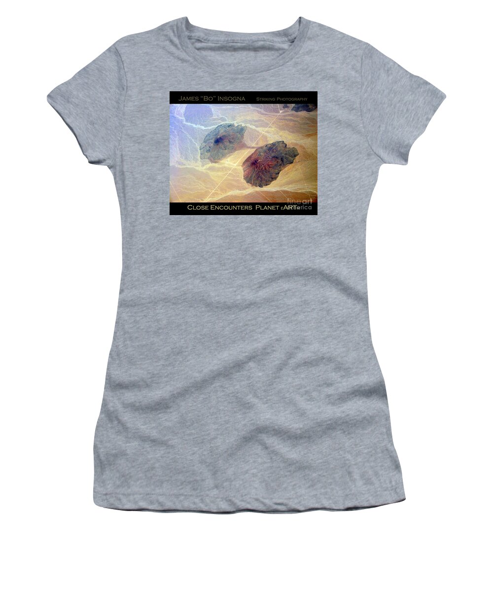 Aerial Women's T-Shirt featuring the photograph Planet Art Close Encounters by James BO Insogna