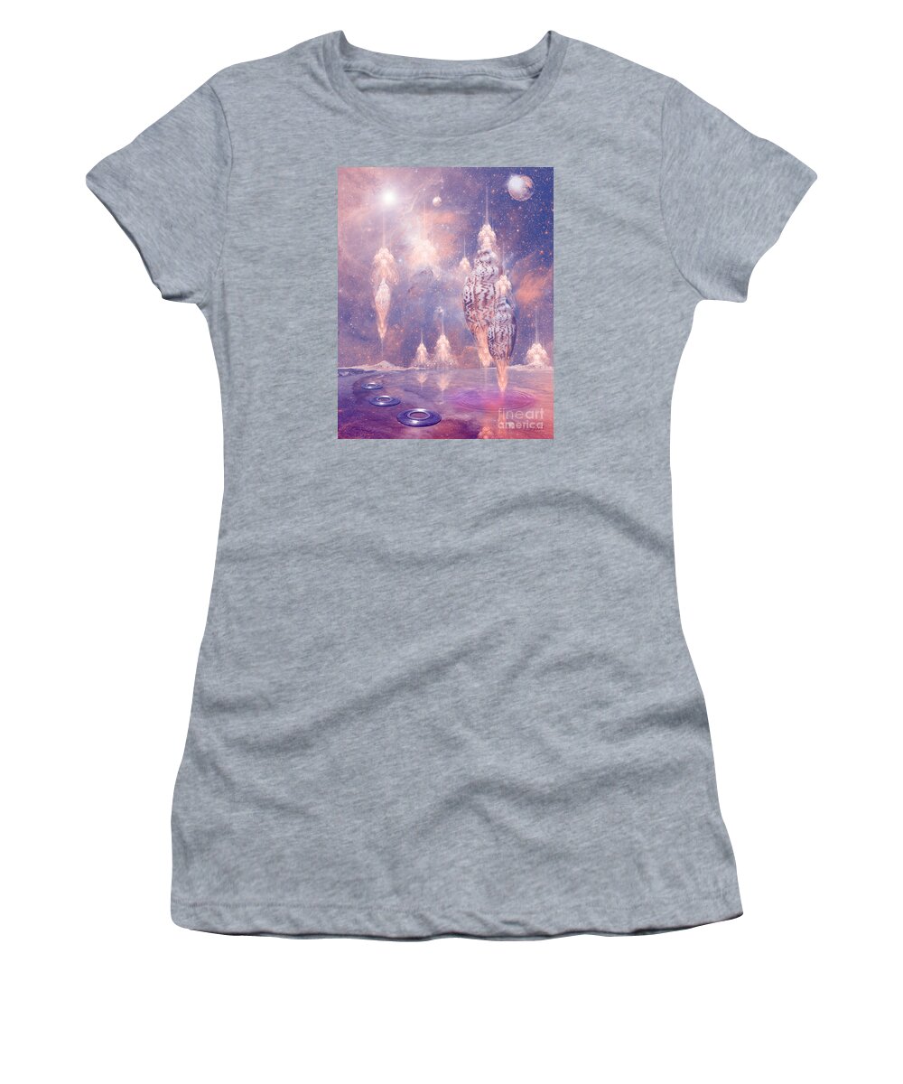 Sci-fi Women's T-Shirt featuring the digital art Shell city by Alexa Szlavics