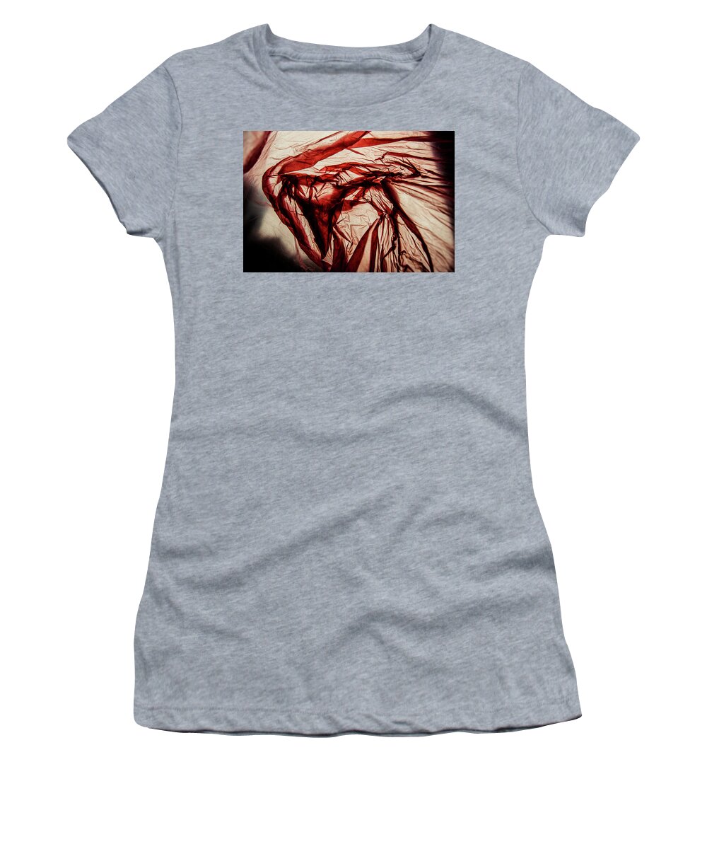 Plastic Women's T-Shirt featuring the photograph Plastic Bag 09 by Grebo Gray