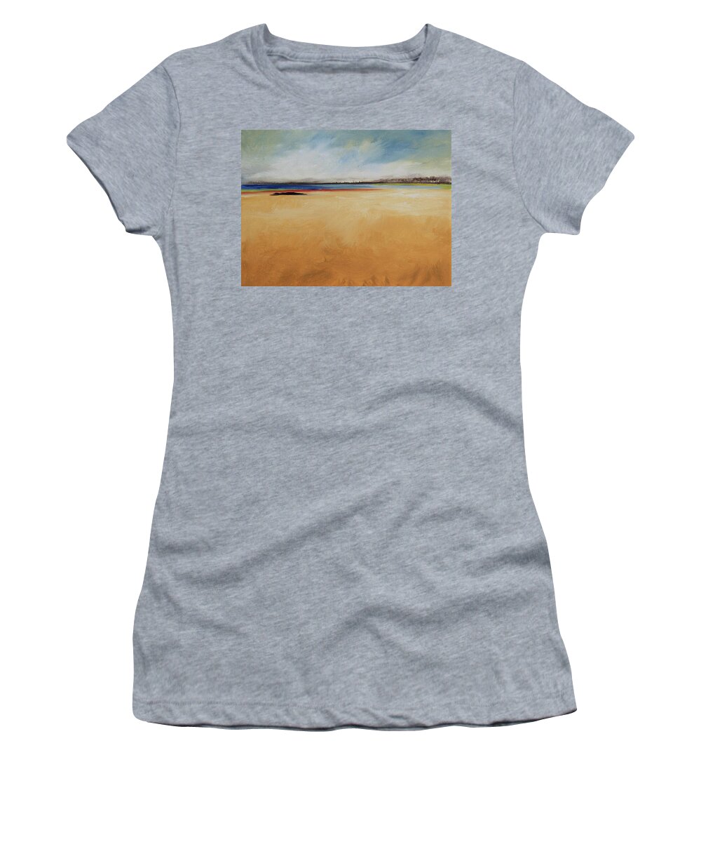 Abstract Art Women's T-Shirt featuring the painting Playa Libre by Alicia Maury