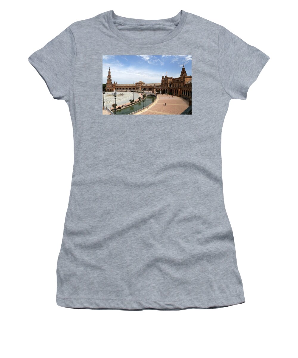 Plaza De Espana Women's T-Shirt featuring the photograph Plaza De Espana 4 by Andrew Fare