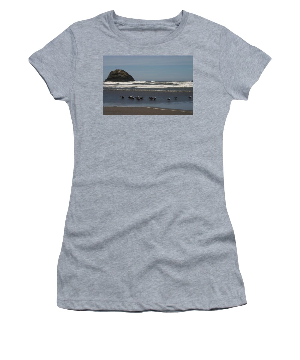 Pistol River Women's T-Shirt featuring the photograph Poetry in motion by Marie Neder