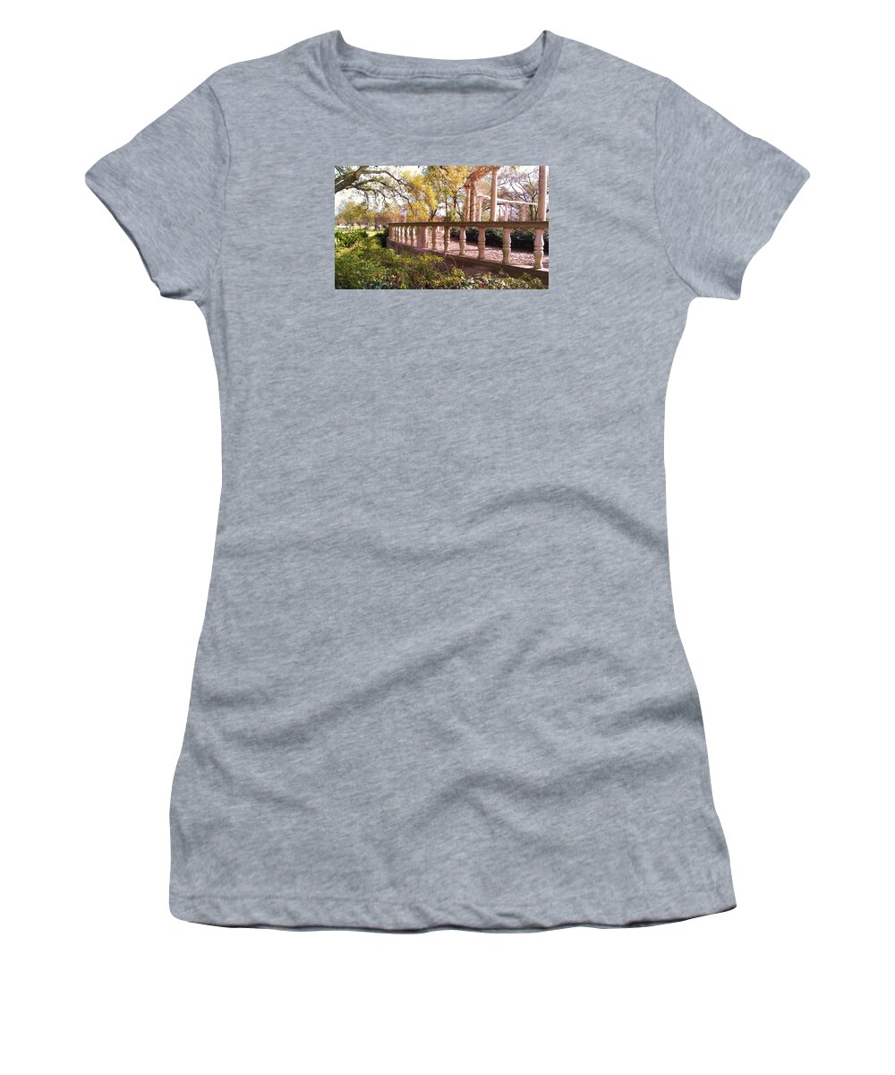 Popp Fountain Women's T-Shirt featuring the photograph Popp Fountain Side View by Deborah Lacoste