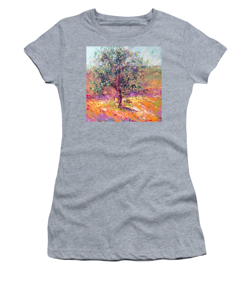 Poppies Women's T-Shirt featuring the painting Poppies and Lupine by Shannon Grissom