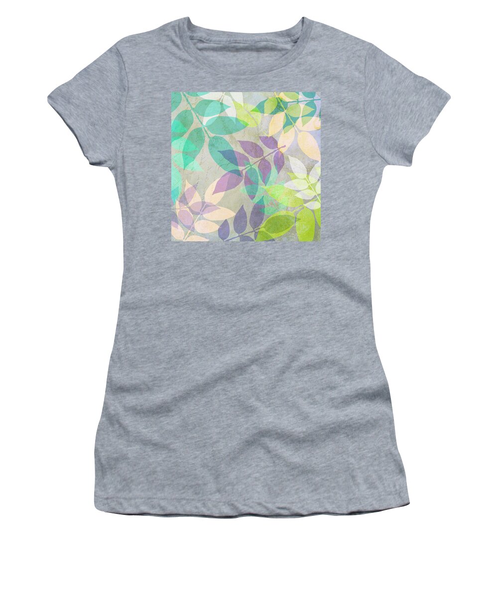Leaf Women's T-Shirt featuring the painting Poppy Shimmer III by Mindy Sommers