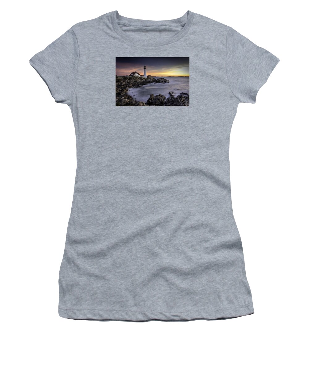 2015 Women's T-Shirt featuring the photograph Portland Head Light by Fred LeBlanc
