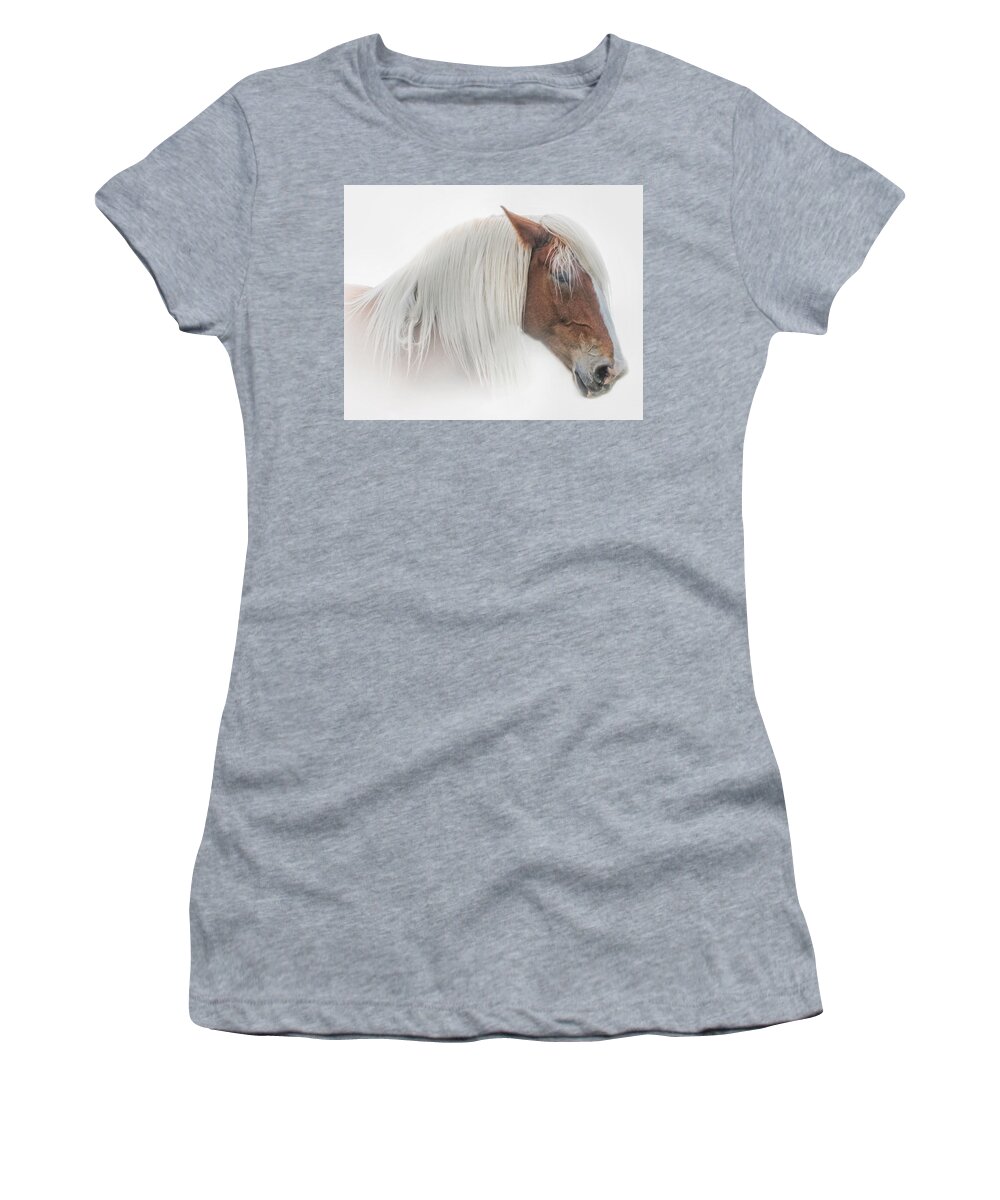 Animals Women's T-Shirt featuring the photograph Portrait of a Belgian Horse by David and Carol Kelly