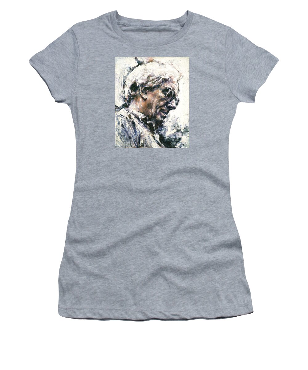 Portrait Women's T-Shirt featuring the painting Portrait of Robert Ashley by Ritchard Rodriguez