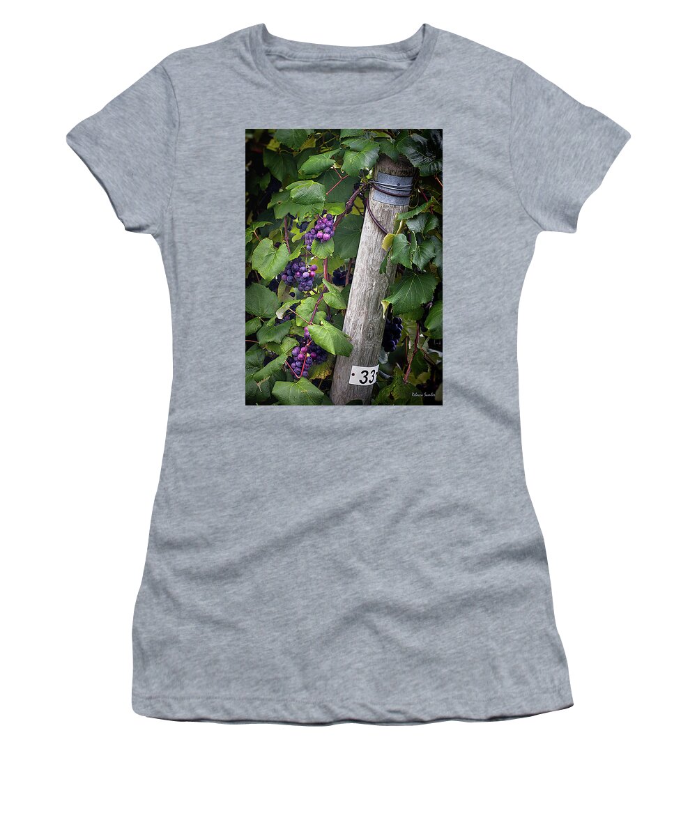 Vineyard Women's T-Shirt featuring the photograph Post 33 by Rebecca Samler