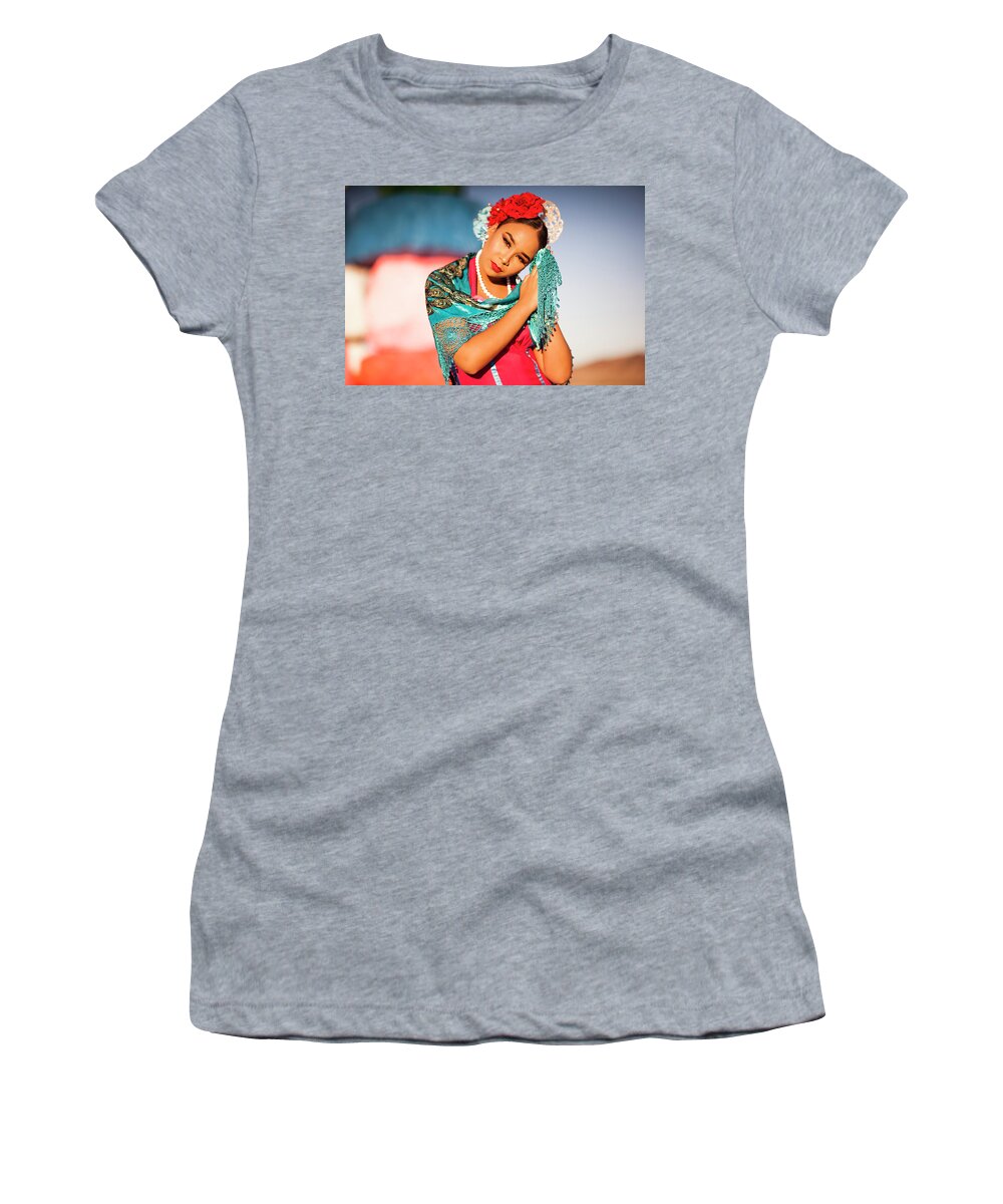  Women's T-Shirt featuring the photograph Praying Cathy by Carl Wilkerson